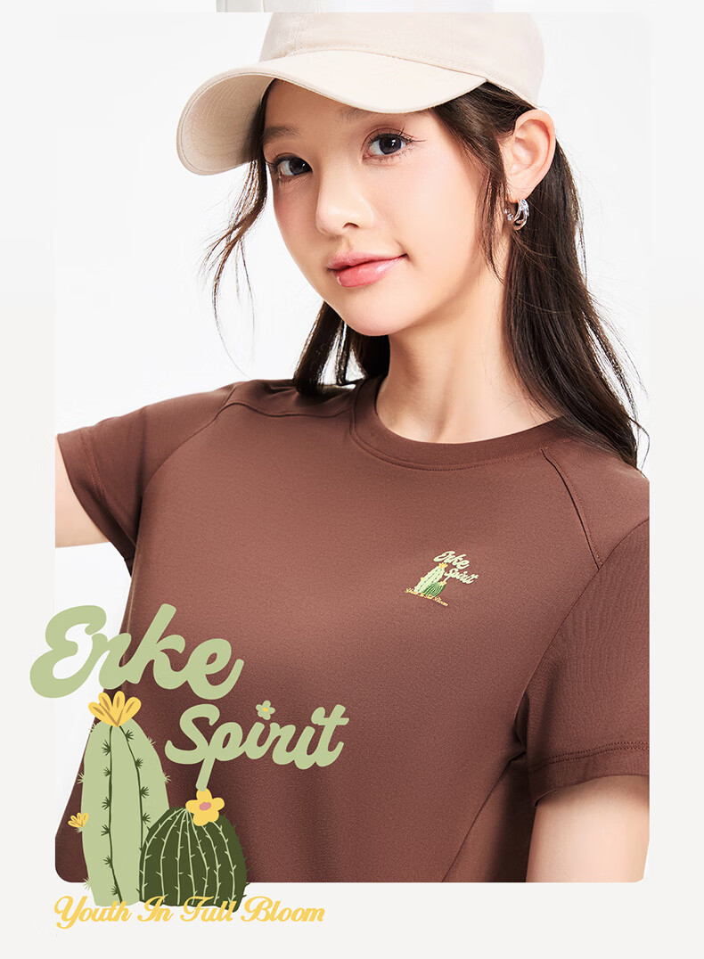 Erke Women's Crew Neck Short Sleeve Knit Shirt Summer Moisture-Wicking Quick-Dry Ice-Feel Sports Running T-Shirt Casual Base Layer Top 15