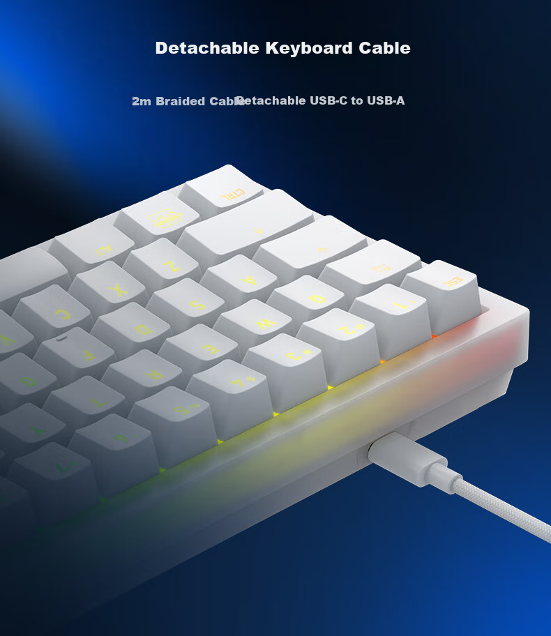 CHERRY XTRFY K5V2 Champion 67-Key Wired Mechanical Gaming Keyboard Customizable for Valorant CS:GO 2 Apex Legends White 11