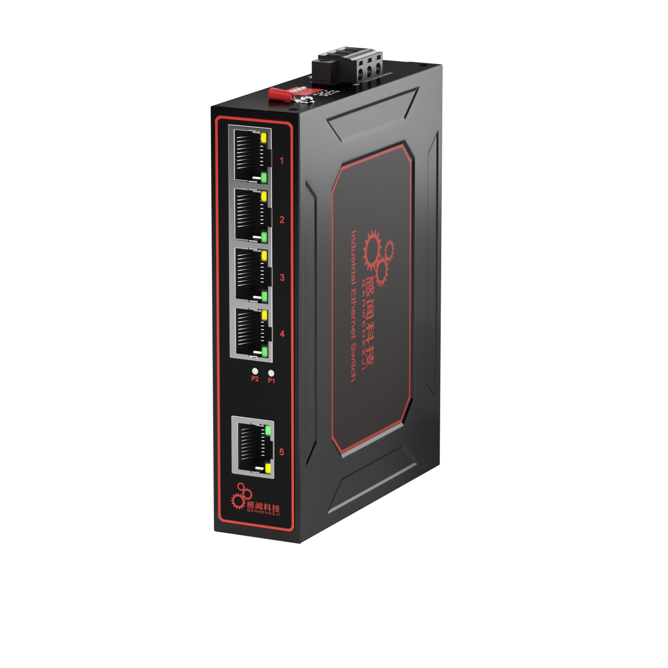 Ganwen Technology Industrial Grade DIN Rail POE Fiber Optic Ring Managed SFP Ports 4/5/8/16 Port 100Mbps Gigabit VLAN Ethernet Switch