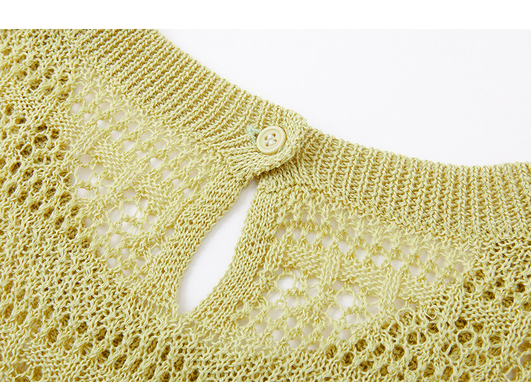 Demana [Lyocell] Summer Minimalist Hollow Jacquard Raglan Stripe Loose Slim Knit Sweater for Women Premium Feel 17