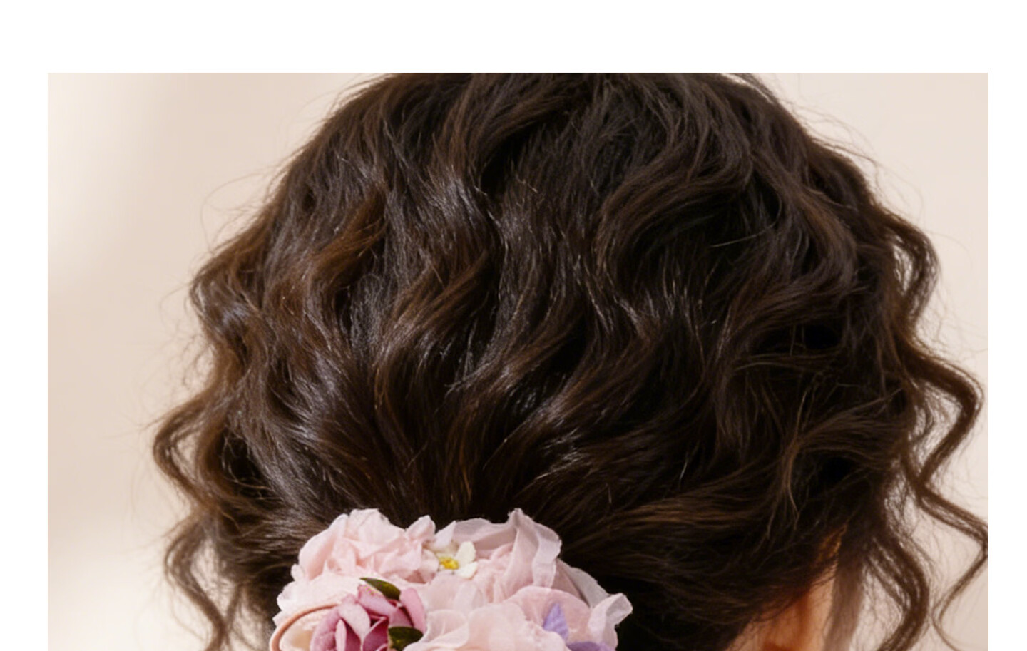 Qlady Summer Butterfly Peony Hair Scrunchie High-End Hair Tie Hair Accessory 2026 New Birthday Gift 3