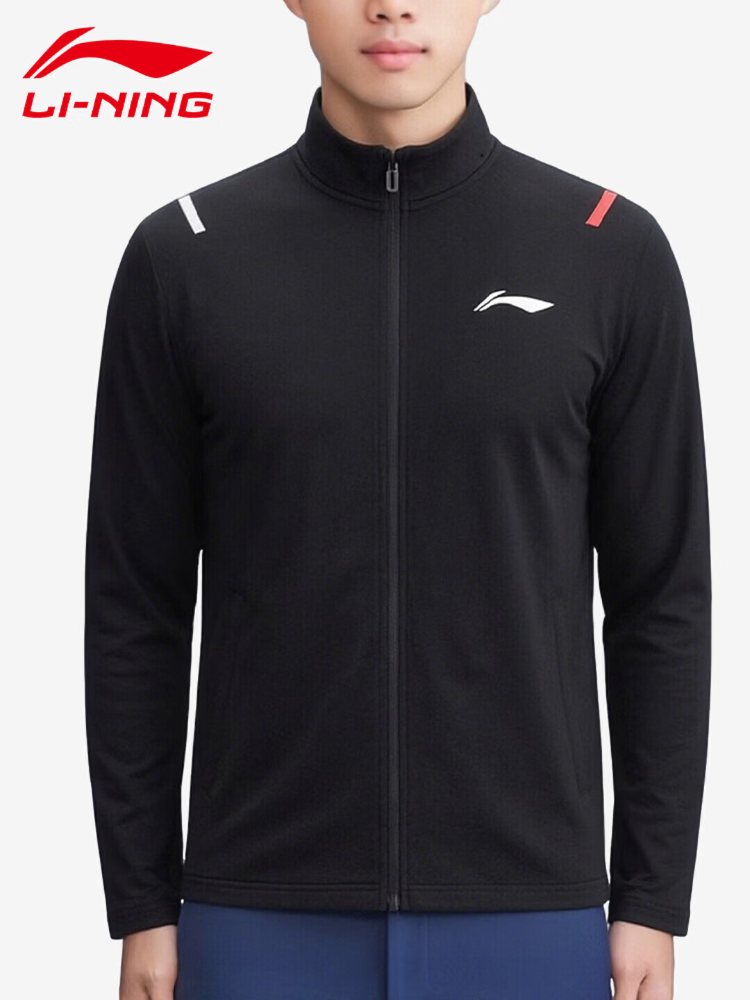 LI-NING Badminton Long Sleeve Sweatshirt Quick-Dry Hoodless Jacket Unisex AWDW257-2 White XL 1