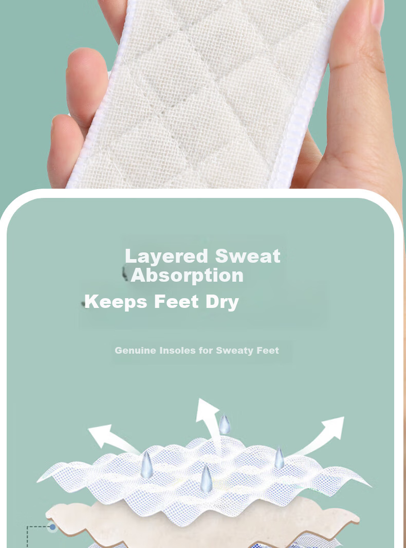 FOOTOPPO Mugwort Deodorizing Cotton Linen Insoles for Men, Breathable Sweat-Absorbing Cotton Shoe Inserts for Women, Winter Seaso 5
