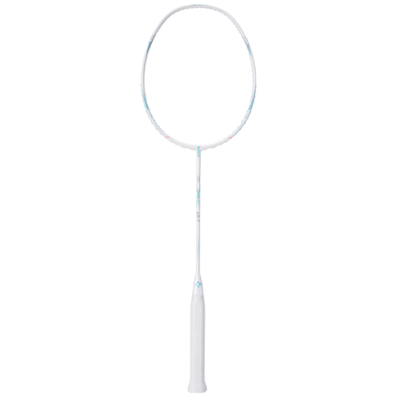 KUMPOO AK-7 Featherweight Full Carbon Badminton Racket Professional Training Offensive Single Racket White Light Green 4U (Pre-strung)