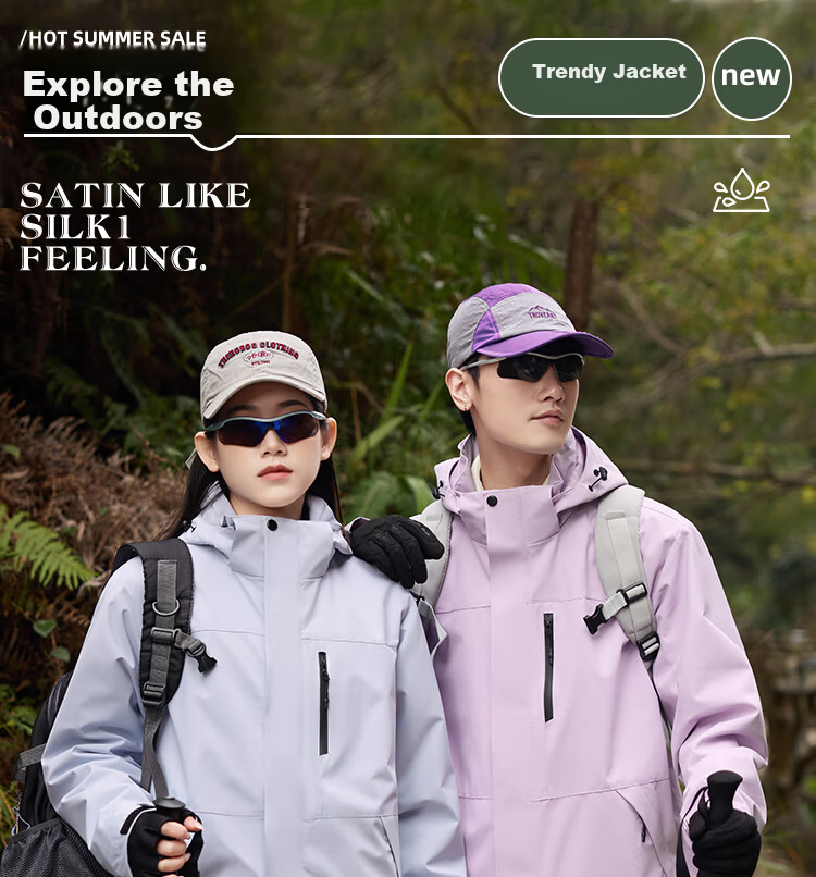 JEEP SPIRIT 3-in-1 Men's Autumn Winter Windproof Waterproof Jacket Outdoor Sports Coat for Women Black 4XL 1