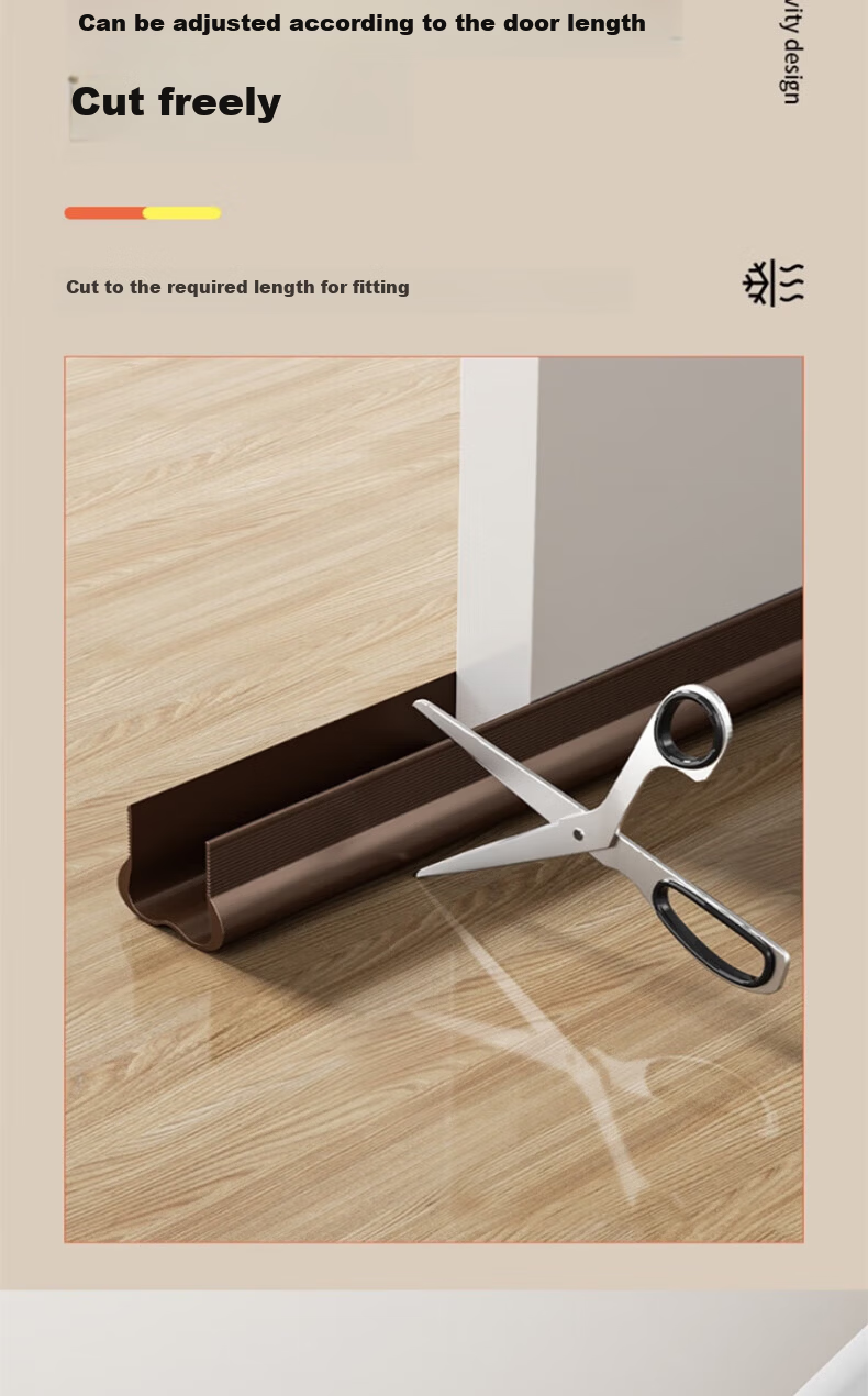 Yupinfengmao White Door Gap Draft Stopper Self-Adhesive Door Bottom Seal Strip Dustproof Windproof Bathroom Door Water Barrier Strip 11
