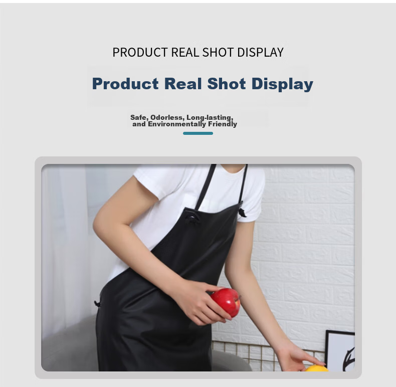 Caiyile Waterproof Apron Acid and Alkali Resistant Oil Resistant Extended Thickened PVC Double-layer Oil-proof Sleeveless Waist Apron Black and Red Composite 1 Piece 3350 9