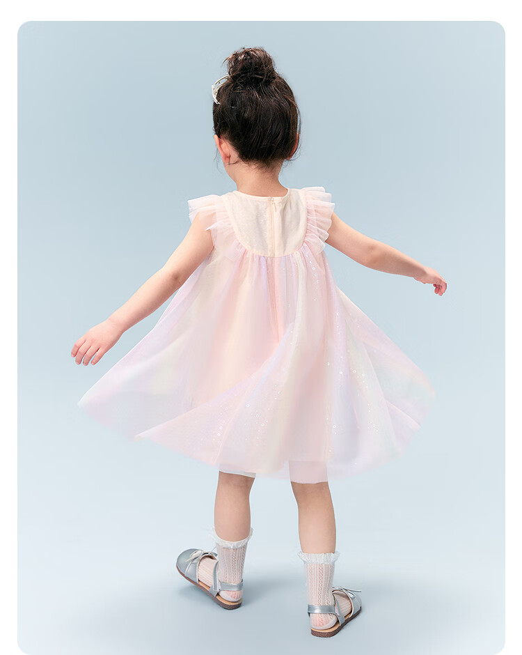 Balabala Kids Dress 2026 Summer New Girls Baby Dress Delicate Mesh Sweet Princess Dress Stylish 23