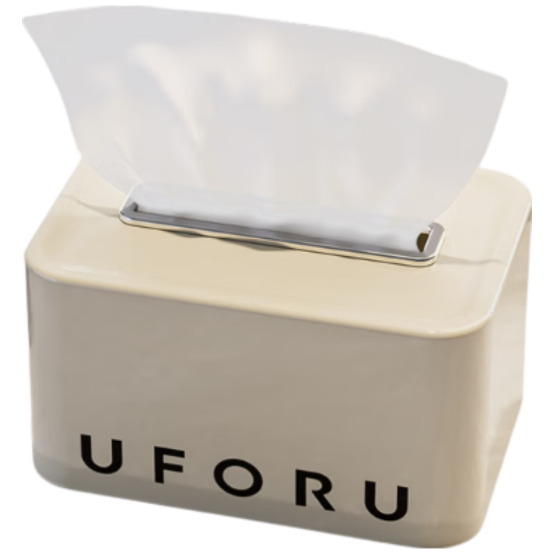 Jiadu Tissue Box, Living Room High-End Luxury Napkin Holder, Coffee Table Decoration, Creative Home Paper Dispenser Box, Cream-Colored Elegant Desig