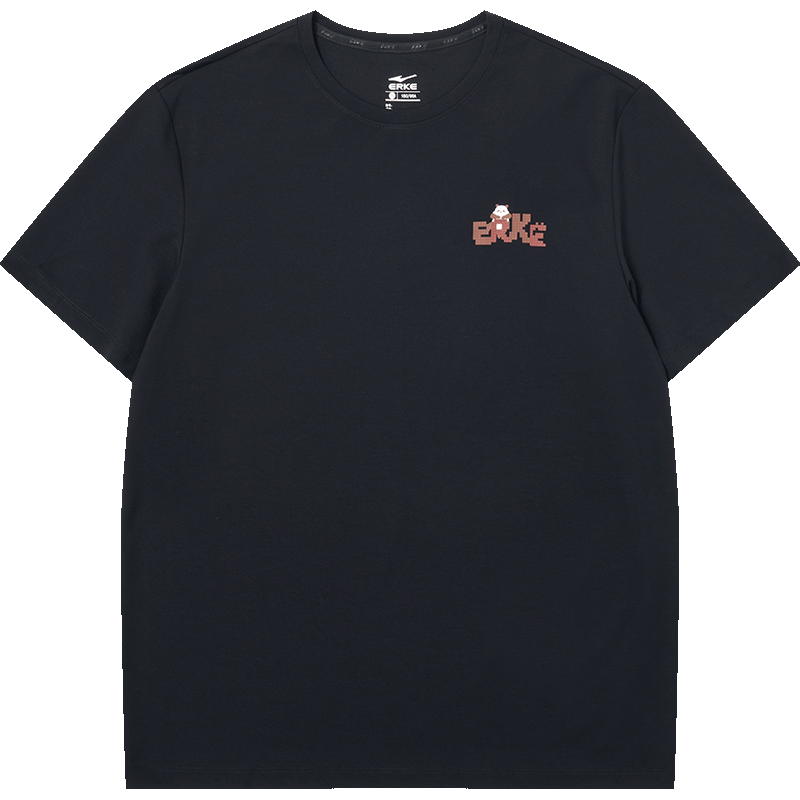 ERKE x Qizai Collaboration Summer Ice Feel Loose Fit Outdoor Sports Casual T-Shirt