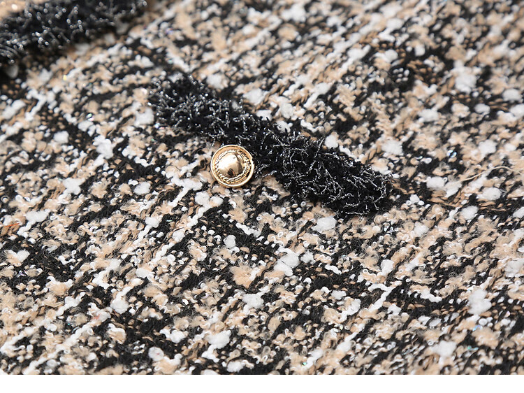 QianLian Mom's Spring Short Jacket, Middle-Aged Women's Chanel-Style Long-Sleeve Top, Middle-Aged And Elderly Spring And Autumn Casual Low-Heel Blazer 22