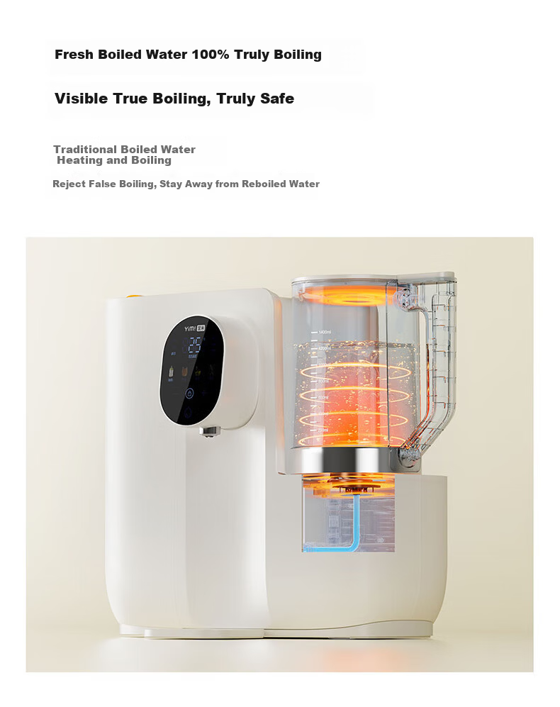 YIMI Desktop Water Purifier Heating Direct Drinking Integrated Machine Small Installation-Free RO Reverse Osmosis Constant Temperature Electric Kettle Instant Hot Water iP600H 6