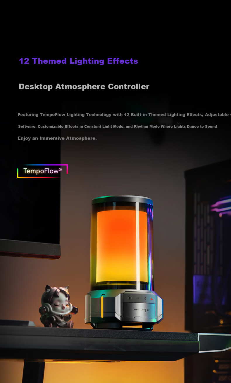 EDIFIER HECATE CyberX Gaming Desktop Speaker Bluetooth 6.0 Home PC Laptop Gift Box RGB Lighting Stardust White 11