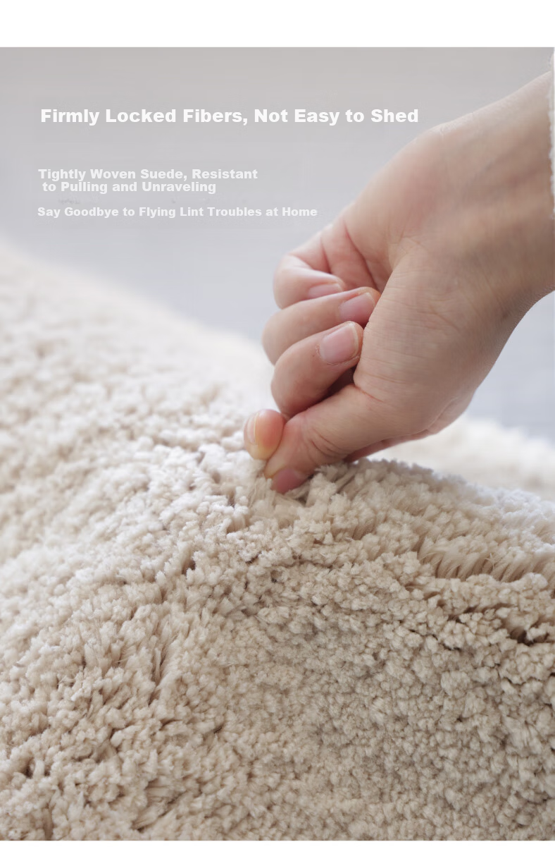 Saibosi Cream Style Bathroom Door Plain Color Antibacterial Water-Absorbent Non-Slip Floor Mat High-End Toilet Rug 50X80CM 16