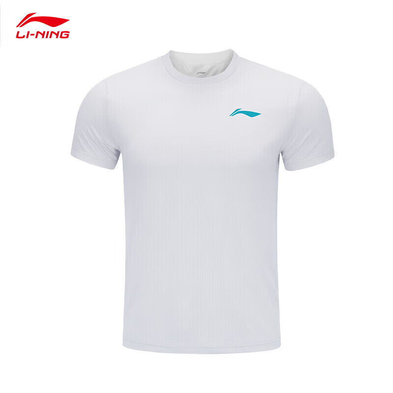 LI-NING Badminton Short Sleeve T-Shirt Sweat-Absorbing Quick-Dry Sports Tee Unisex AHST347 Standard White M 8