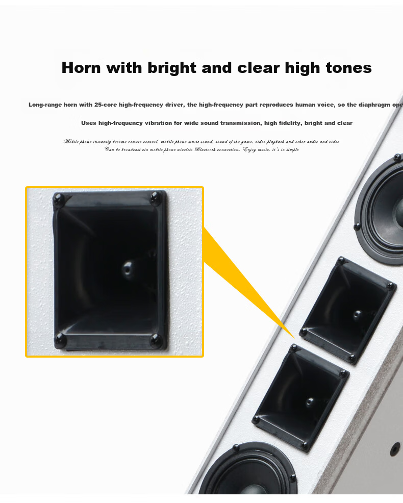 SHILE BX-408 White High-End Conference Wall-Mounted Column Speaker Multifunctional Exhibition Hall Large Conference 150W Passive Speaker Pair 7