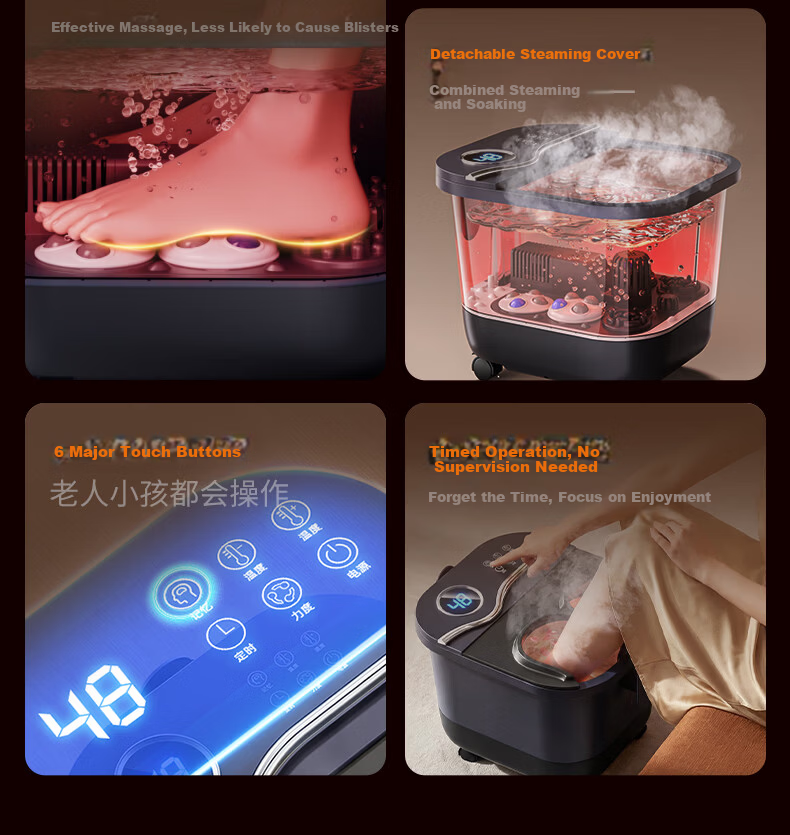 SUPOR Foot Bath Bucket, Electric Foot Soaking Basin with Constant Temperature Heating, Fully Automatic Massage, 2025 Over-Knee Deep Bucket, Women's Special Practical Birthday Gift for Parents And Elders 6