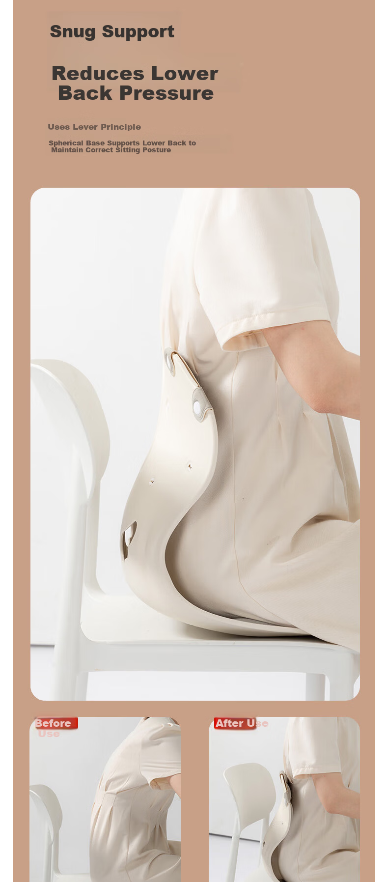 Aimoshi Cloud Detachable Lumbar Support Seat Cushion AMS-KY001H 5