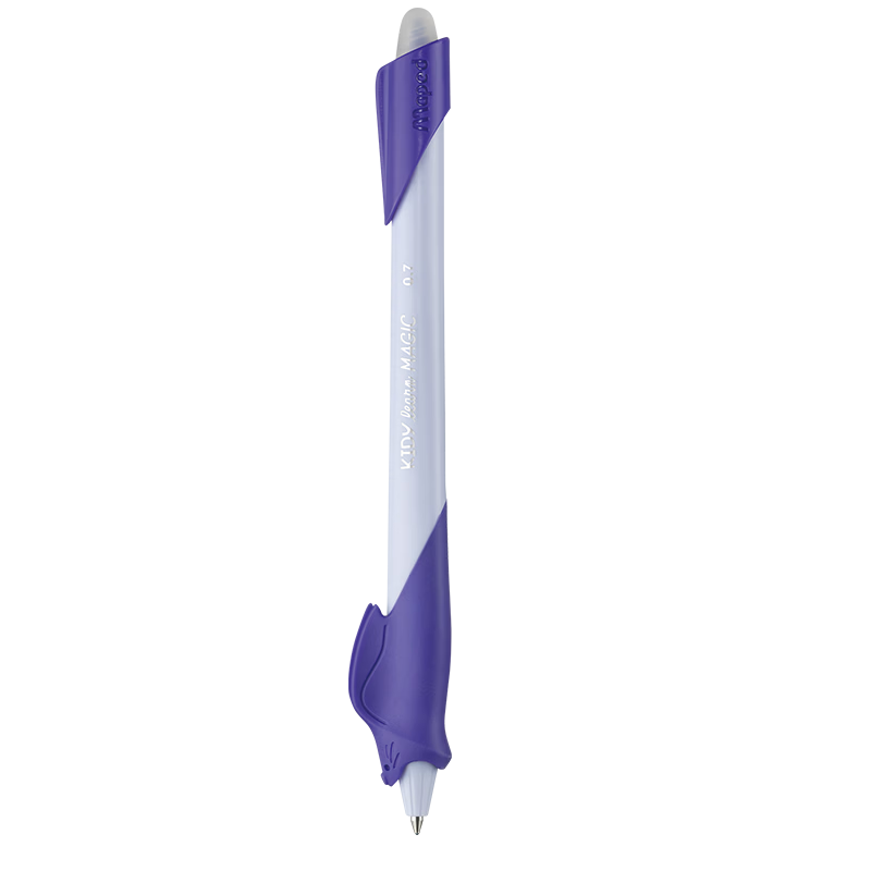 Maped 2026 New Student Beginner 0.7mm Blue Gel Pen Cute Erasable Comfortable Grip Purple Barrel Adorable Bunny 229501CH