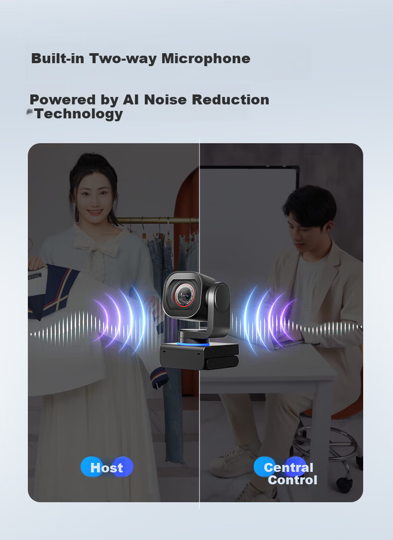 CoolHiMi MiEye 2S Ultra HD 4K AI Live Streaming Camera Smart PTZ Tracking for E-commerce Entertainment Broadcasting Meeting Online Classes Computer Mobile Host with Built-in Microphone 15