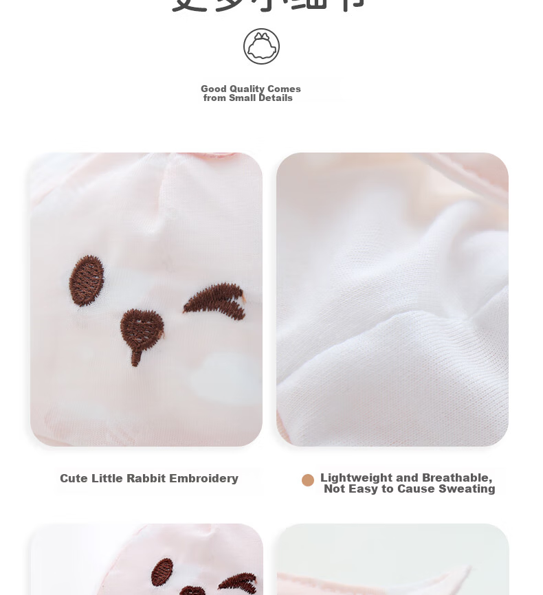 Benaxi Baby Summer Thin Hat Breathable Infant Boys Girls Soft Cotton Cap Newborn Fontanelle Protection Hat Open Top 15