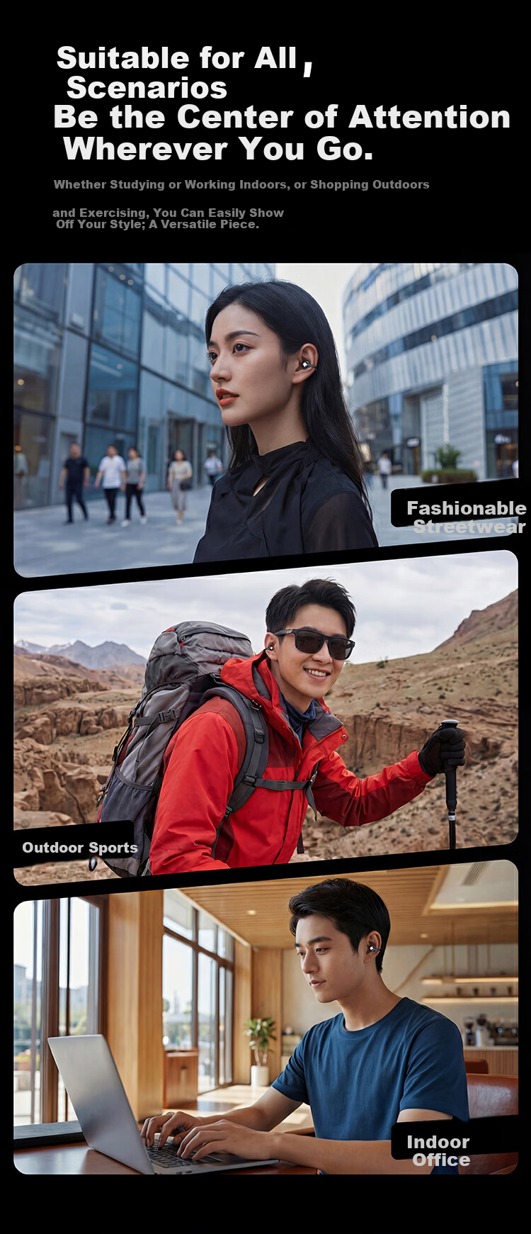 MONOISE 500W Hot Sale | Ultimate Acoustics Bluetooth Clip-On AI Wireless Ear-Hanging Earphones 2026 Sports Running Music Non-In-Ear Real-Time Translation Noise Cancelling 19