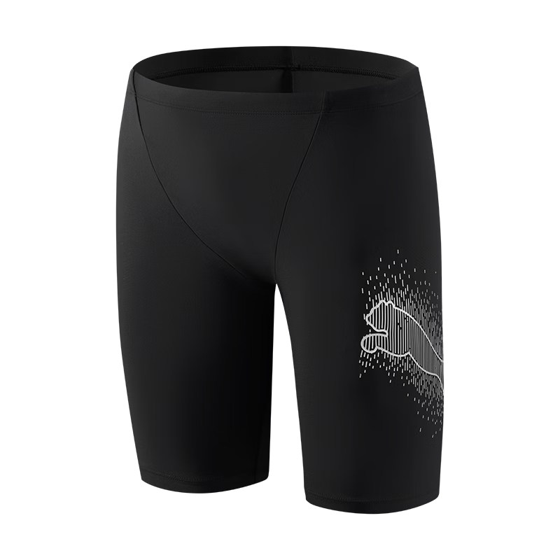PUMA Men's Five-Point Swim Trunks New Anti-Embarrassment Plus Size Professional Training Swimwear
