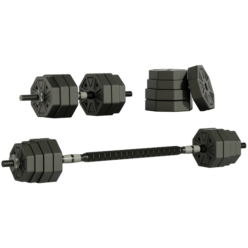 JD Original Dumbbell And Barbell Combination Set, 20KG Adjustable Detachable Octagonal Stable Model