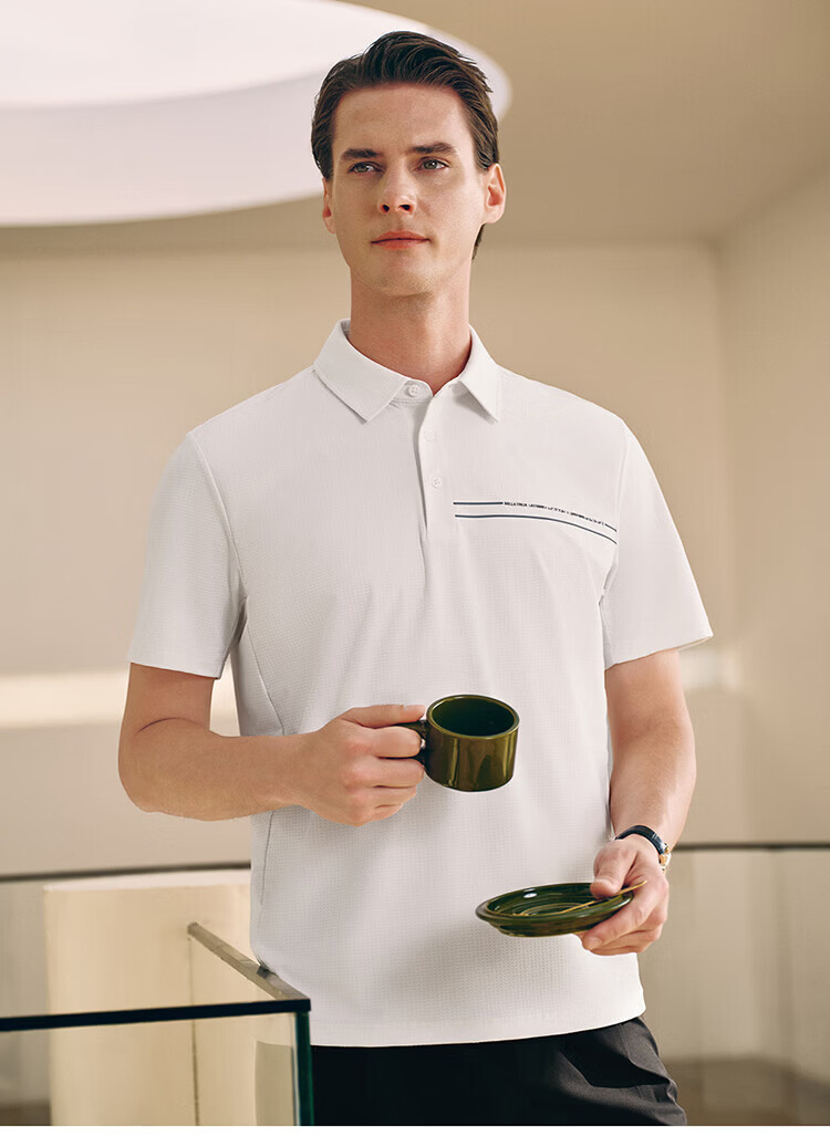 FILA Official Men's Knitted Short Sleeve Polo Shirt 2026 Summer Sun Protection Cooling Comfortable Top 31