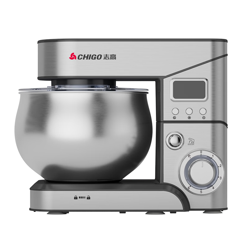 CHIGO Chef Machine Home Use Smart Timer Dough Mixer Fully Automatic Fresh Milk Cream Whisk Stand Mixer DC SC-205E