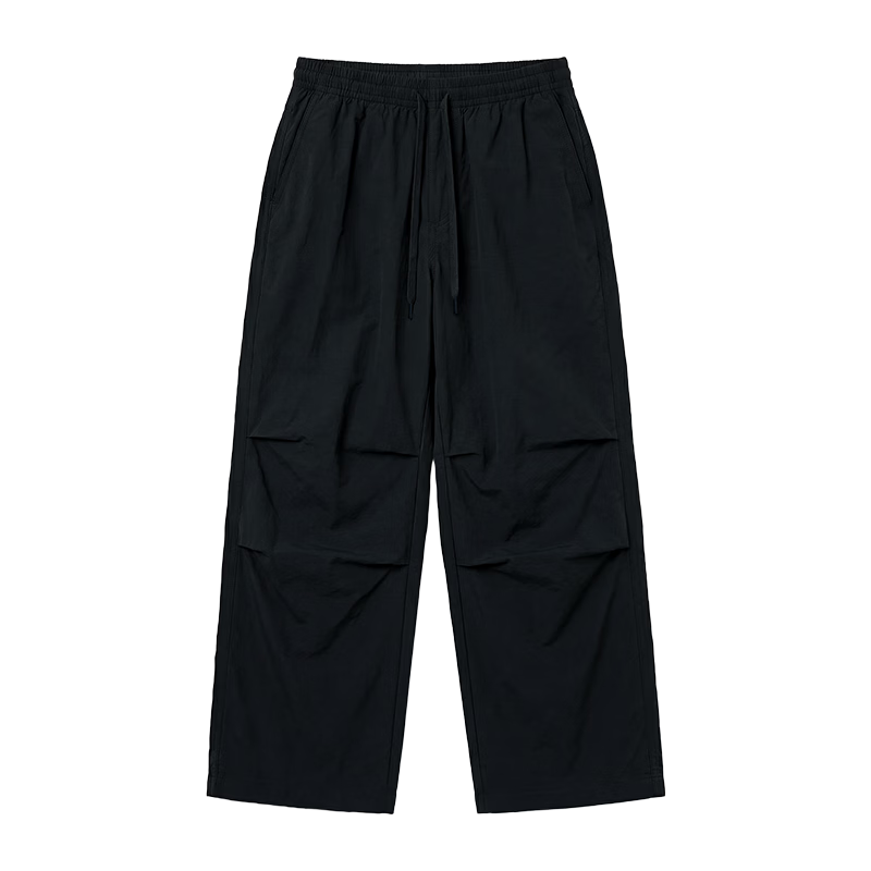 JD Original Casual Pants, Cargo Pants for Women, Loose Wide-Leg Trousers, Outdoor Hiking Climbing Pants, Parachute Pants, Black, L