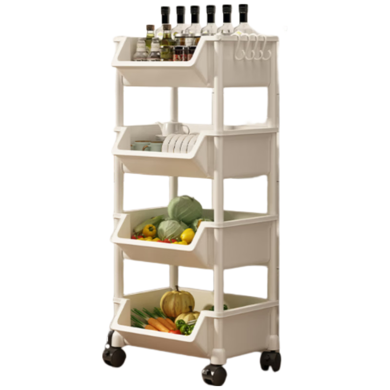 Jiadu Bathroom Storage Rack, Floor-Standing Multi-Layer Organizer Shelf, Small Cart, Multifunctional Fruit And Vegetable Kitchen Storage Rack, Schoolbag Organizer