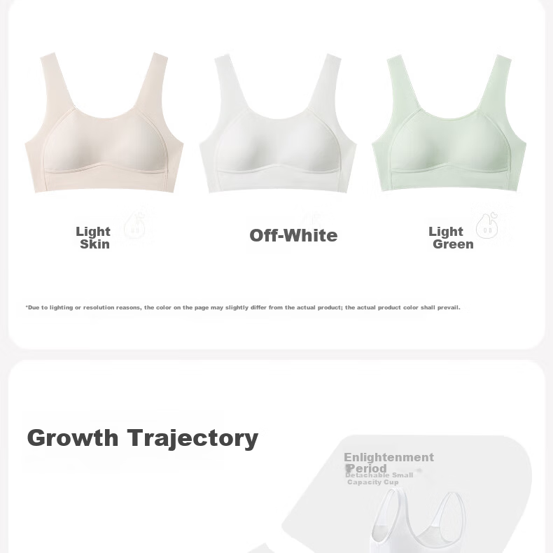 COCO SMART Girls' Developmental Underwear Teen Bra for Ages 12-16 Youth Sports Tank Top for Middle and High School Students 12