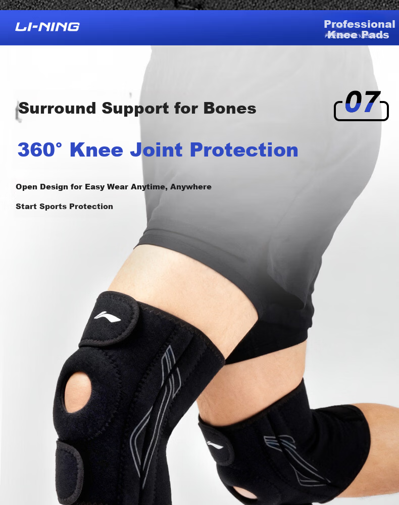 LI-NING Knee Brace for Meniscus Injury, Sports Joint Synovitis, Effusion, Patellar Ligament Support, Unisex Running and Basketball Protective Gear 18