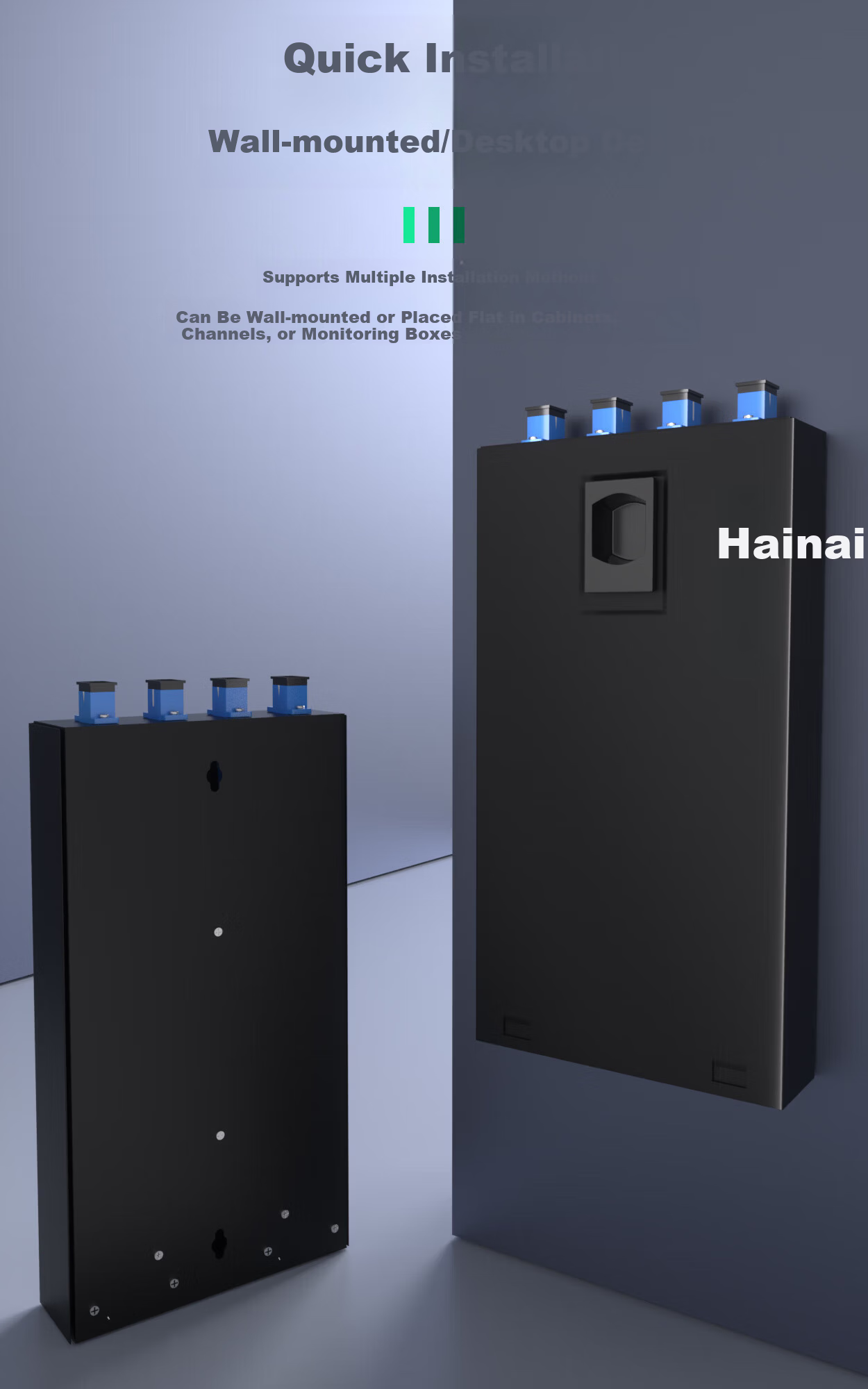 Hainai Fiber Optic Distribution Frame Cable Splice Terminal Box Simple Pull-out 12 Ports/LC 24-Core Single-Mode Full Loaded Pigtail Flange 19-Inch Rack Mount HN-CTGXH-24L 5