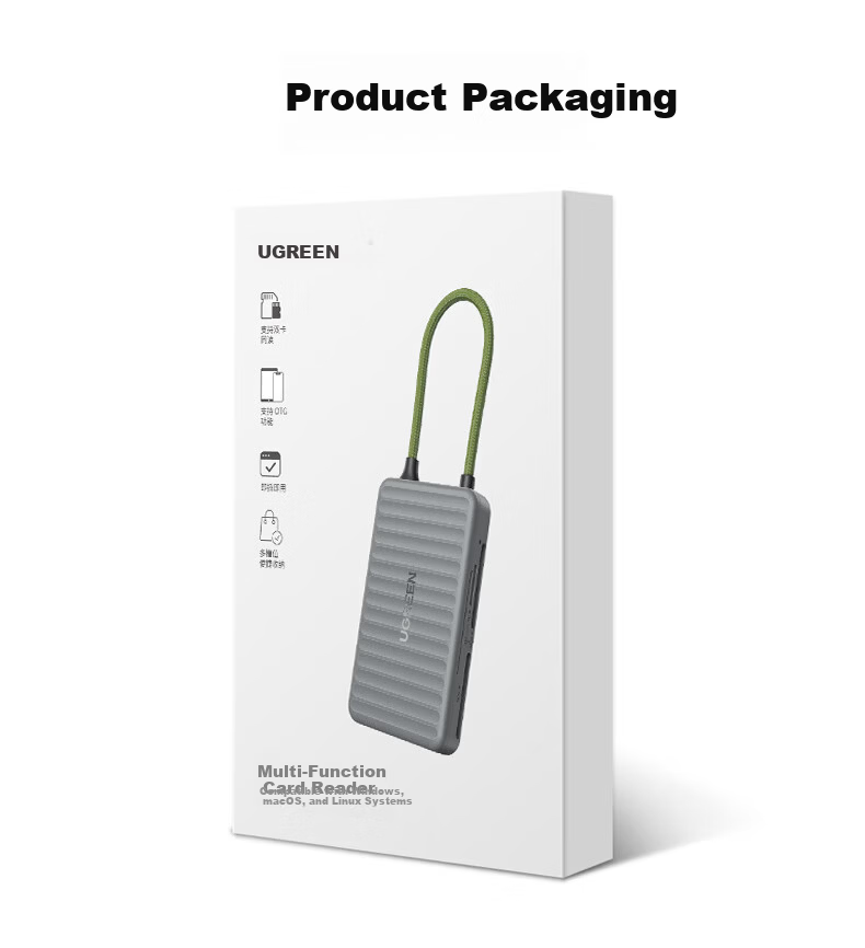 Ugreen Type-C 3.0 Mini Card Reader High-Speed SD/TF Multi-Function Storage Box Compatible with DSLR Cameras, Computers, and Smartphones 29