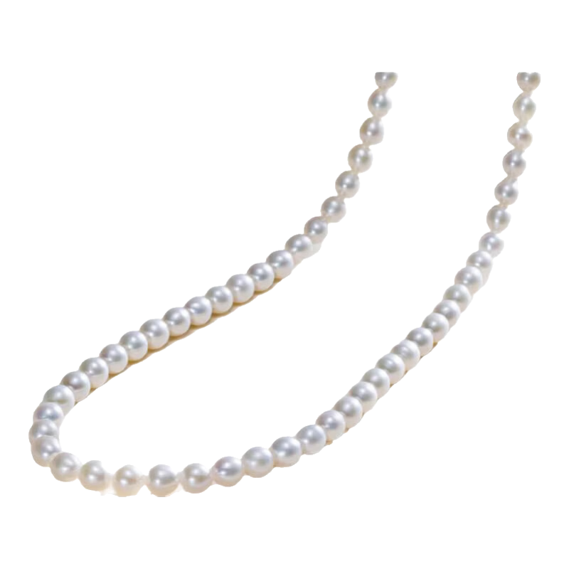 Chow Tai Fook Women's Necklace High Luster Perfect Round Shi Jia Pearl Luxury Clavicle Chain Birthday Gift for Girlfriend Wife