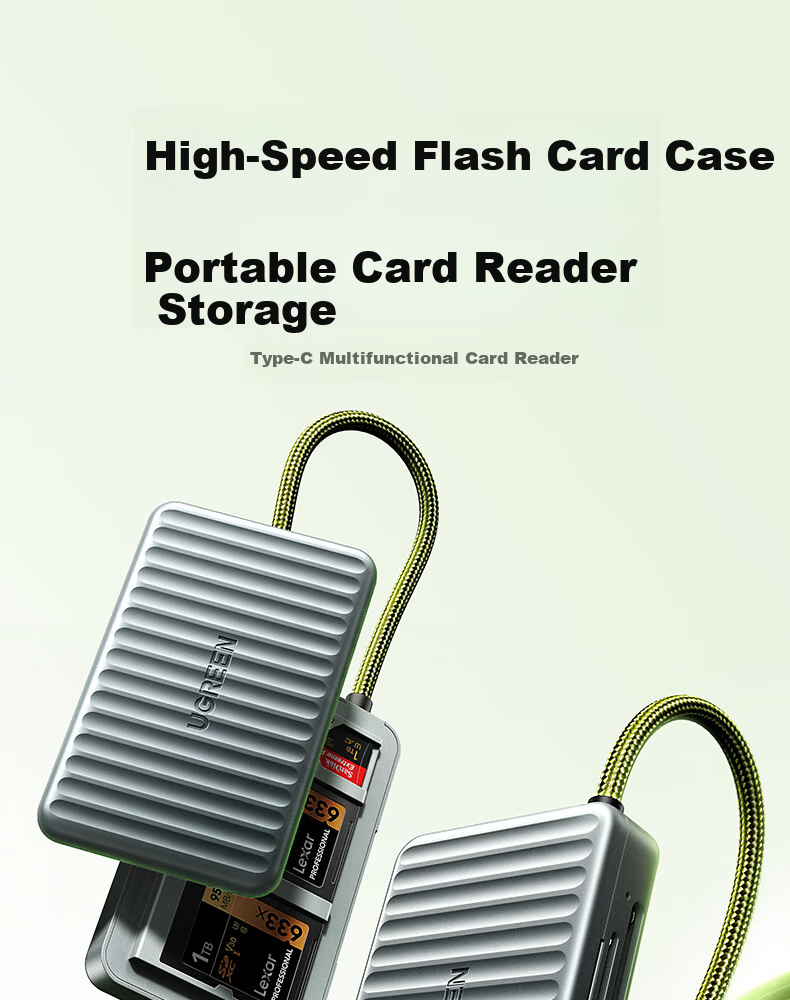 Ugreen Type-C 3.0 Mini Card Reader High-Speed SD/TF Multi-Function Storage Box Compatible with DSLR Cameras, Computers, and Smartphones 1
