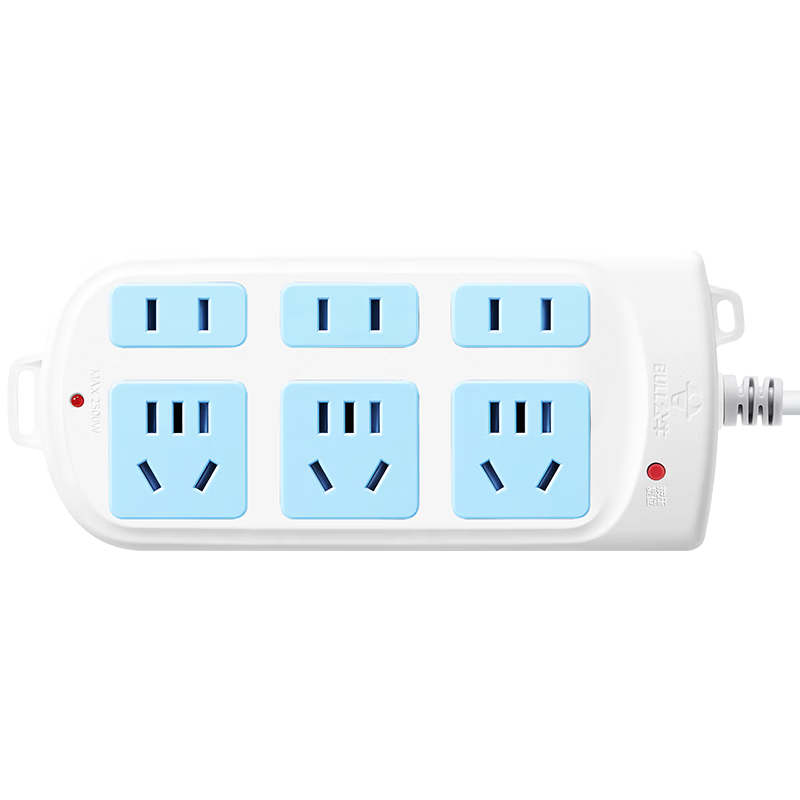 BULL Power Strip / Extension Cord / Power Bar / Surge Protector GN-102 6 Outlets, 1.8m Long