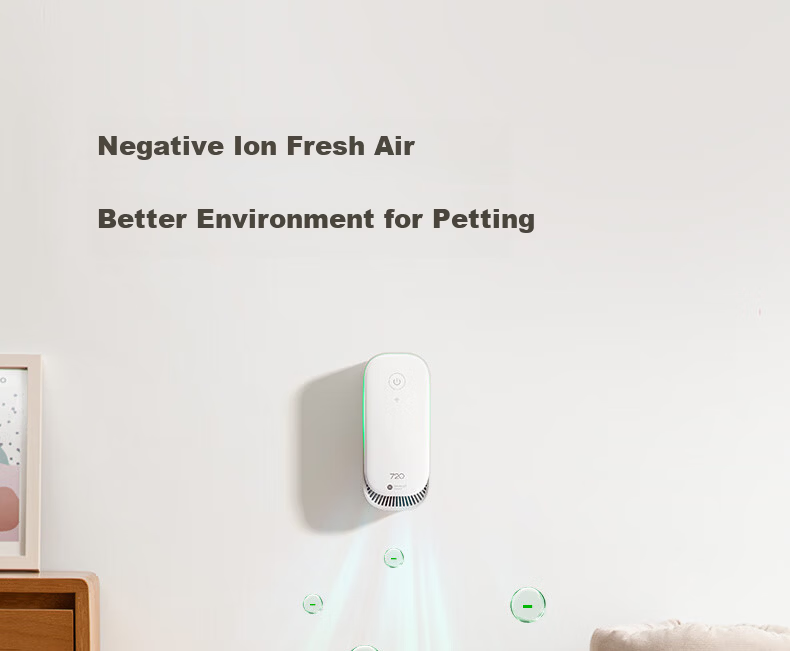720 Pet Odor Removal Air Purifier for Cat and Dog Litter Odor, 99.9% Sterilization, Negative Ion Super Oxygen Deodorizer, Bathroom Freshener, Zero Consumables, Huawei Smart Link 13