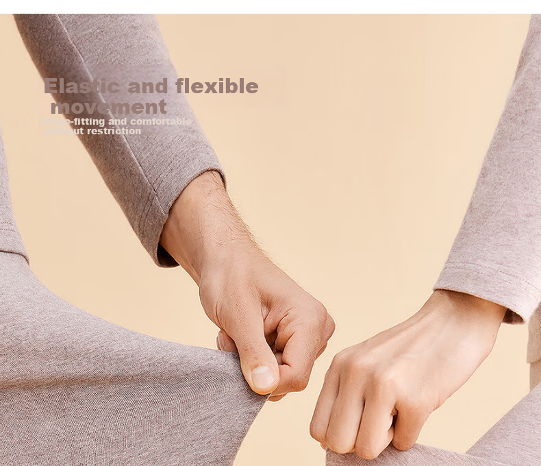 Three-Needle Thermal Underwear Men Xinjiang Long-Staple Cotton Men's Autumn Shirt and Pants Fleece Basic Base Layer Cotton Sweater Women's Couple Set 11