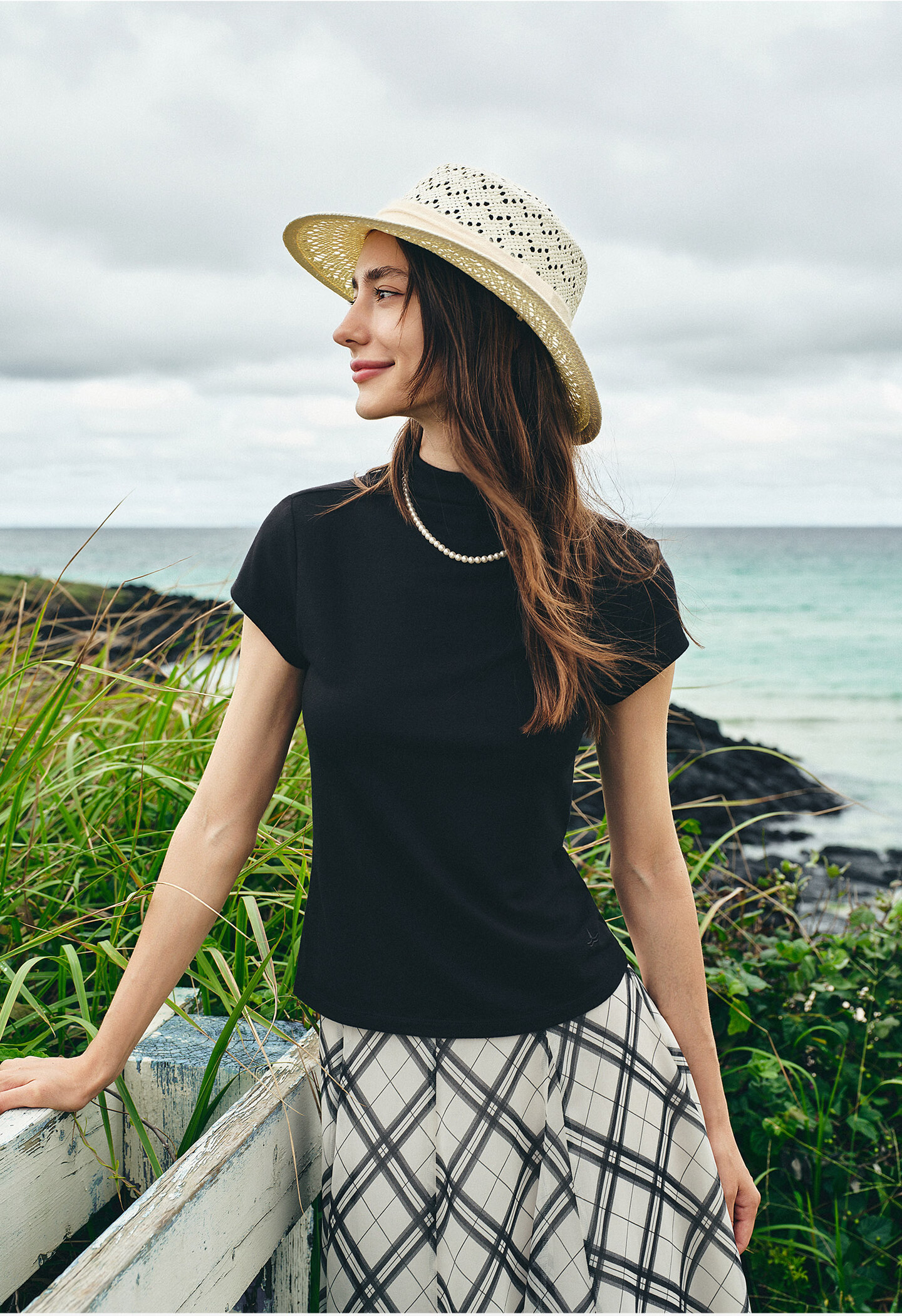 Navigare Italian Small Sailboat High Neck Short Sleeve T-Shirt 2026 New Women's Slim Fit Flutter Sleeve Antibacterial Top 2325556501 1
