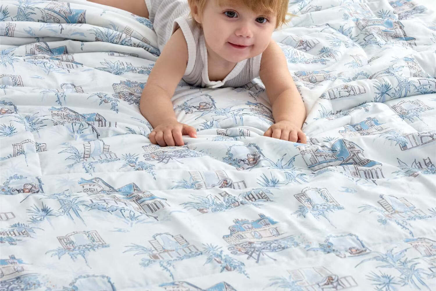 DOMIAMIA Summer Cooling Baby Quilt Antibacterial Air Conditioning Blanket for Newborns, Children's Cooling Quilt, Class A, Tengling 120 20