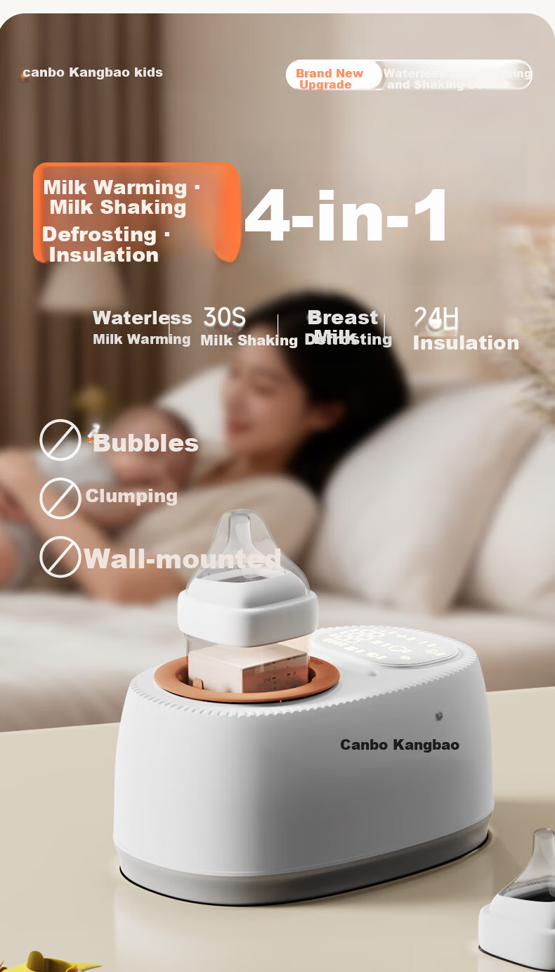 Canbo Baby Bottle Warmer and Milk Mixer 2-in-1 Automatic Milk Preparation and Heating Device Waterless Infant Milk Warmer 2