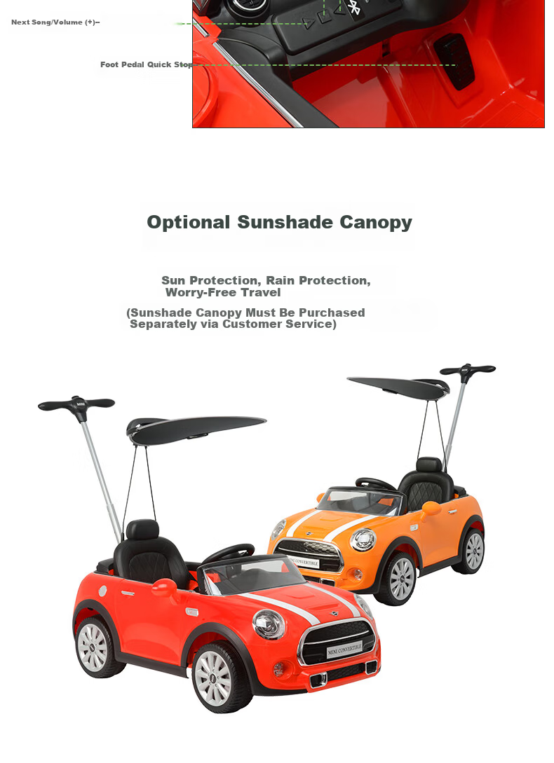 CHILOKBO MINI Kids Electric Ride-On Car Four-Wheel Remote Control Toy Car for Children Baby Push Ride Red Gift 20