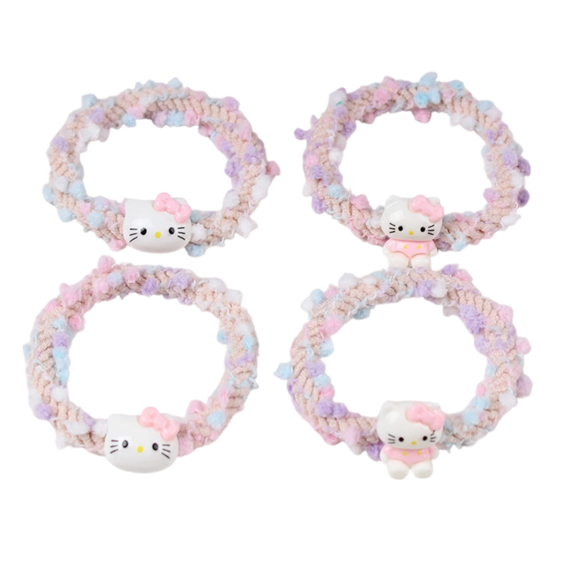 Princess Password Children's Day Gift Hair Tie for Girls High Elasticity Hair Band No Damage Hair Accessories Student Rubber Band High Ponytail Hair Rope