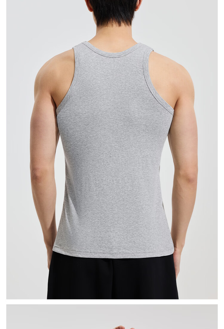 Dushiliren [2-Pack] Men's Tank Top, Pure Cotton Undershirt, Summer Thin Style, 100% Cotton, Sleeveless Sports Vest, 10A Antibacterial 18