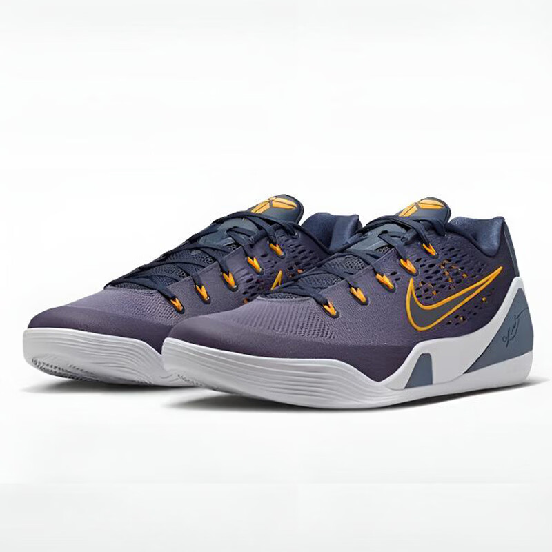 NIKE Men's Basketball Shoes KOBE 9 Low-Top Anti-Slip Durable Sports Shoes IH1401-401 Thunder Blue Size 41