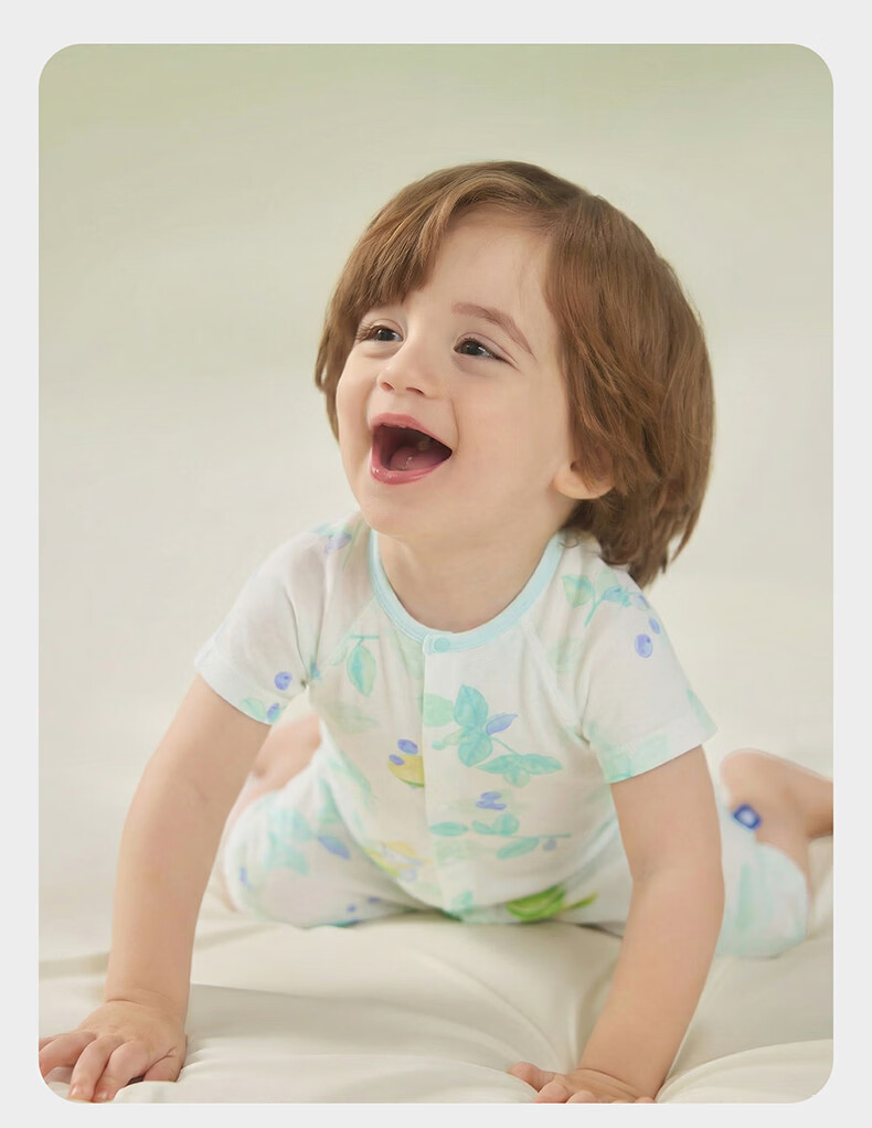 Babycare Natural Cool Short Sleeve Romper Baby Bodysuit Breathable Jumpsuit Mint Ice Lemon Size 66 24