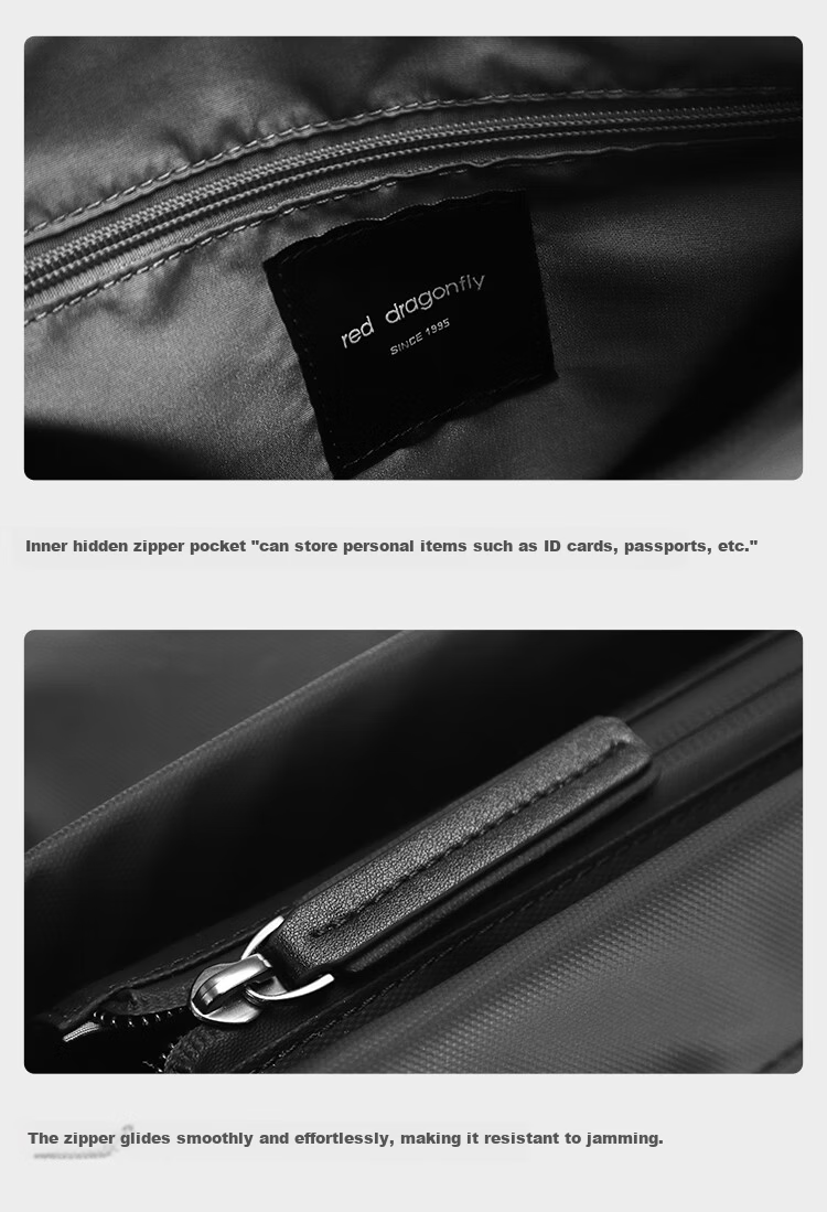 Red Dragonfly Men's Backpack Travel Laptop Bag Outdoor Waterproof Business Commuter Backpack 9412S0351 Black 17
